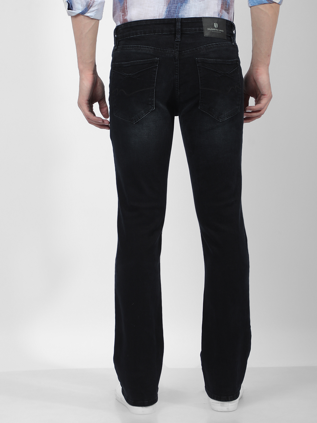 Numero Uno Men Faded Black Jeans